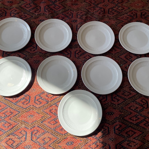 Vintage Wm Adams & Sons England "Empress" Ironstone Bread Plates Set of 9 - Picture 1 of 4